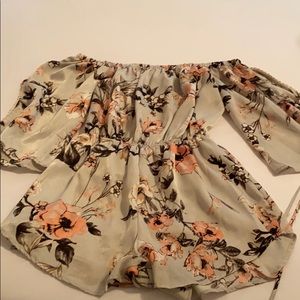 Off shoulder romper.